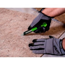 Cuter q-connect plastico estrecho con asa para colgar cuchilla 9 mm xd-07 blister 1 unidad