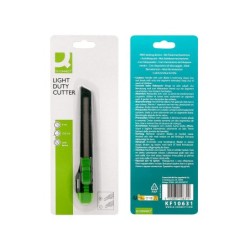 Cuter q-connect plastico estrecho con asa para colgar cuchilla 9 mm xd-07 blister 1 unidad