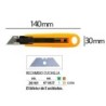 Cuter q-connect plastico ancho de seguridad retractil y con asa para colgar cuchilla 18 mm xd-123 blister 1 unidad