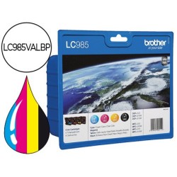 Ink-jet brother lc-985val 4 colores value pack negro/cian/magenta/amarillo dcp-j315w