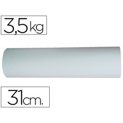 Papel blanco bobina ancho 31 cm longitud 250 mt gramaje 50 gr peso 3,5 kg