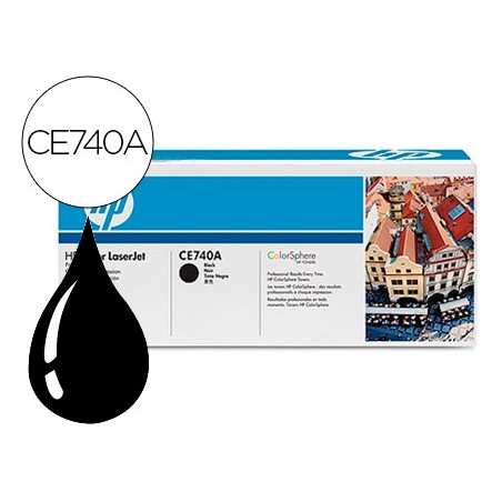Toner hp color laserjet cp5225 cp5225n cp5225d -ce740a- negro 7.000 pags