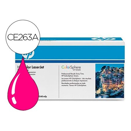 Toner hp color laserjet cp4025/cp4525 -ce263a- magenta 11.000 pags