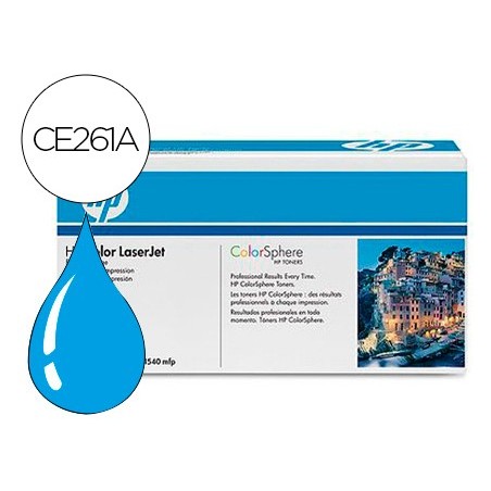 Toner hp color laserjet cp4025/cp4525 -ce261a- cian 11.000 pags