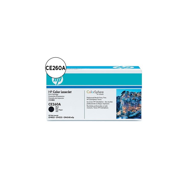 Toner hp color laserjet cp4025/cp4525 -ce260a- negro 8.500 pags