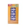 Gomets autoadhesivos triangulares 21x21x21 mm azul rollo de 2832 unidades