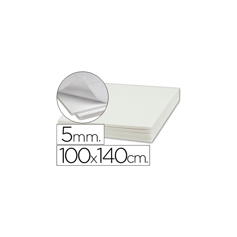 Carton pluma liderpapel blanco adhesivo 1 cara 100x140 cm espesor 5 mm Carton pluma liderpapel blanco adhesivo 1 cara 100x140 cm espesor 5 mm