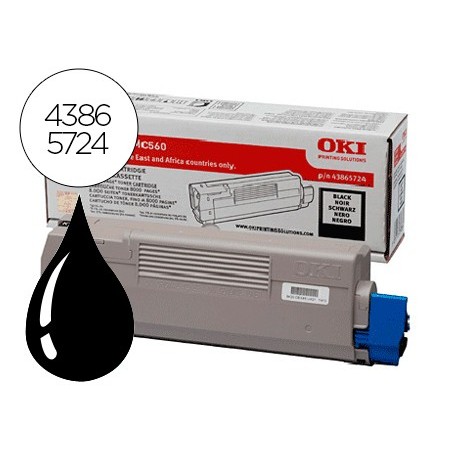 Toner oki c5850/5950/mc560 negro -8000pag- type c11