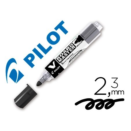 Rotulador pilot v board master para pizarra blanca negro tinta liquida trazo 2,3mm