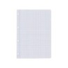 Recambio liderpapel a4 100 hojas 100g/m2 cuadro 2mm con margen 4 taladros