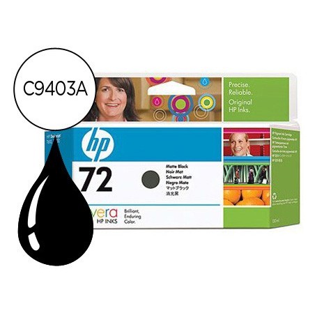 Ink-jet hp 72 negro mate designjet t610/1100 -130ml-