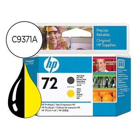 Ink-jet hp 72 cabezal negro mate y amarillo designjet t610/1100