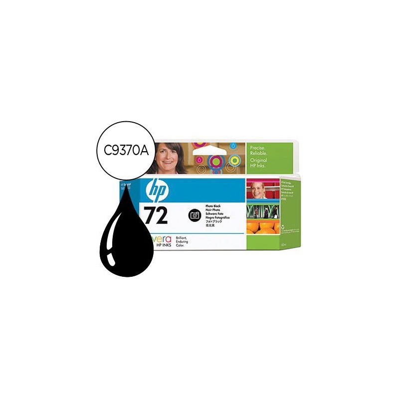 Ink-jet hp 72 negro foto designjet t610/1100 -130ml-