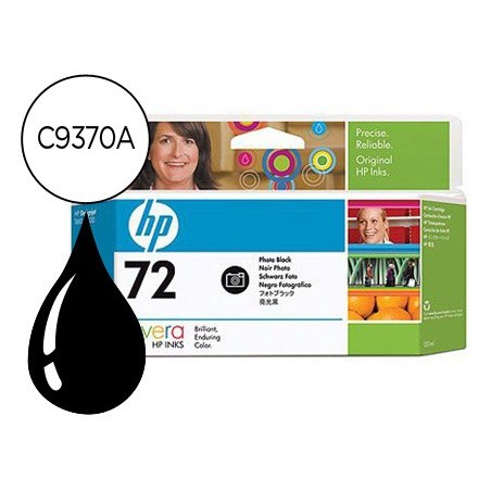 Ink-jet hp 72 negro foto designjet t610/1100 -130ml-