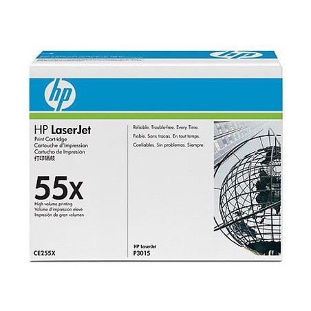 Toner hp 55x negro -12500pag- p3015x