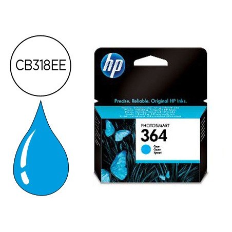 Ink-jet hp 364 cian photosmart premium - c309a / series c5300 / c6300 / b8500 / d5400 -300pag
