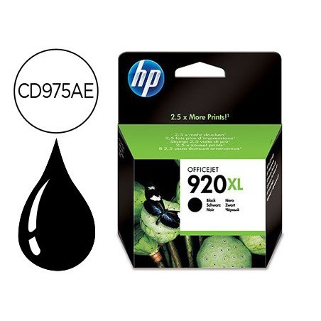 Ink-jet hp 920xl negro 1200pag officejet/920/6500