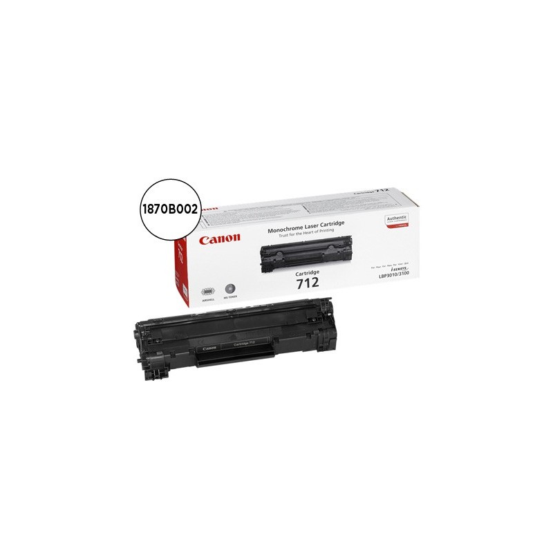 Toner canon crg712 negro laser lbp3010/3100