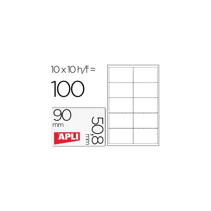 Tarjeta de visita apli microperforada 200 gr acabado mate 90x50,8 mm impresora ink-jet y laser