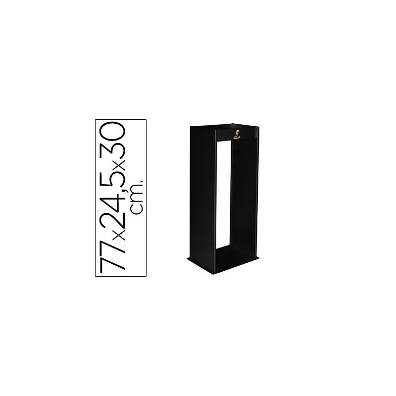 Cenicero metalico con rejilla para arena negro 77x24,5x30 cm