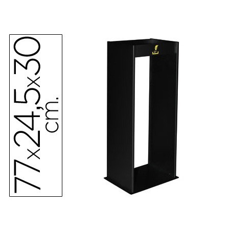 Cenicero metalico con rejilla para arena negro 77x24,5x30 cm