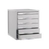 Fichero cajones de sobremesa 8206c 356x316x362 mm 6 cajones color gris