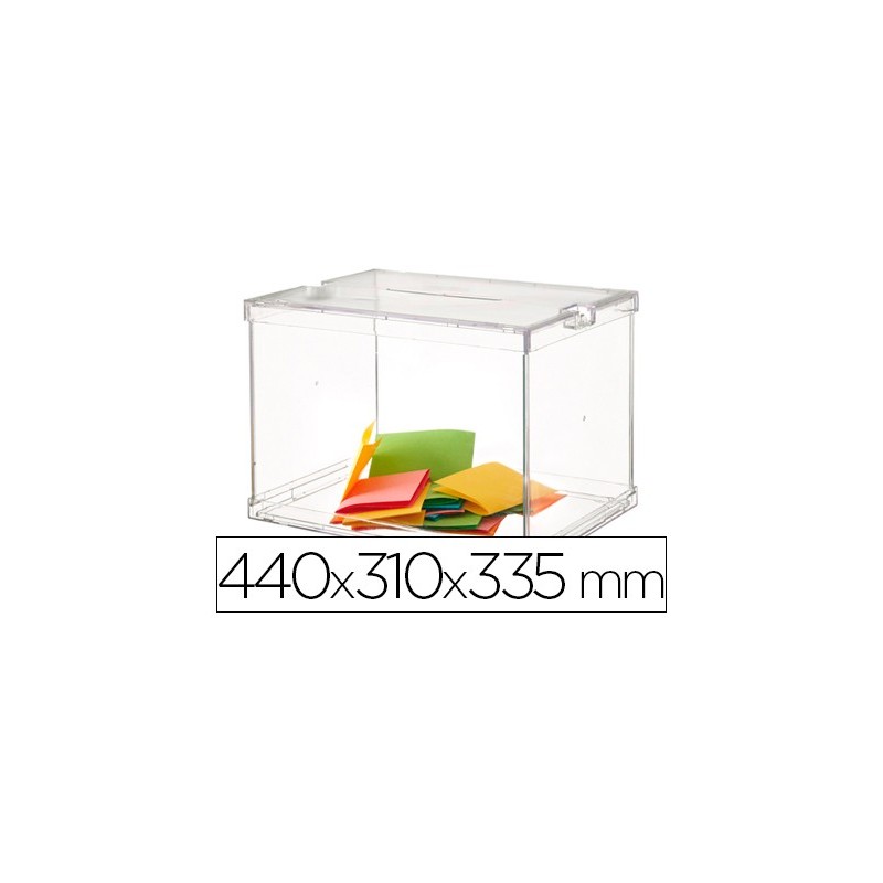 Urna electoral plegable con precintos de seguridad 440x310x315mm