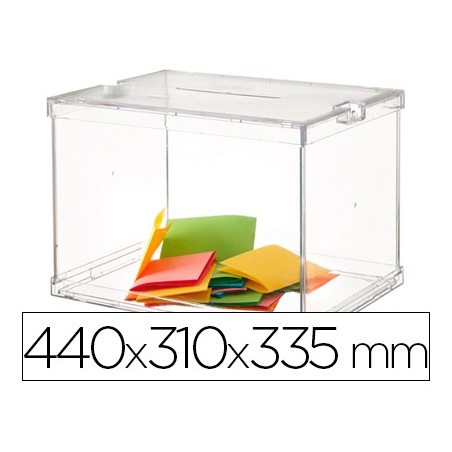 Urna electoral plegable con precintos de seguridad 440x310x315mm