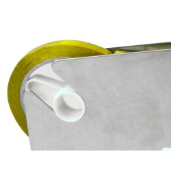 Cinta adhesiva q-connect 66 mt x 9 mm amarilla para cerrar bolsas