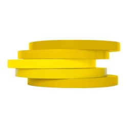 Cinta adhesiva q-connect 66 mt x 9 mm amarilla para cerrar bolsas