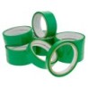 Cinta adhesiva q-connect 66 mt x 9 mm verde para cerrar bolsas