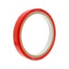 Cinta adhesiva q-connect 66 mt x 9 mm roja para cerrar bolsas