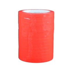 Cinta adhesiva q-connect 66 mt x 9 mm roja para cerrar bolsas