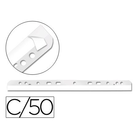 Tira multitaladro autoadhesiva q-connect para documentos a4 y a5 pack de 50 unidades