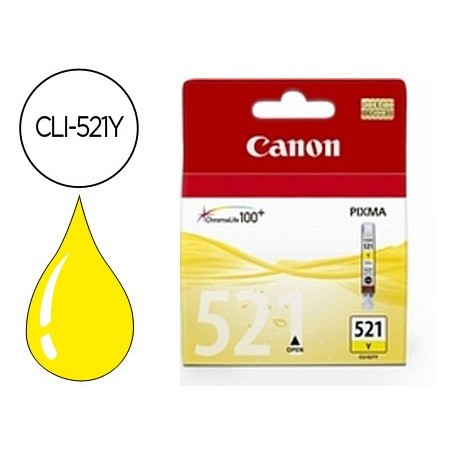 Ink-jet canon cli-521y amarillo pixma mp620/630/980 ip3600/4600