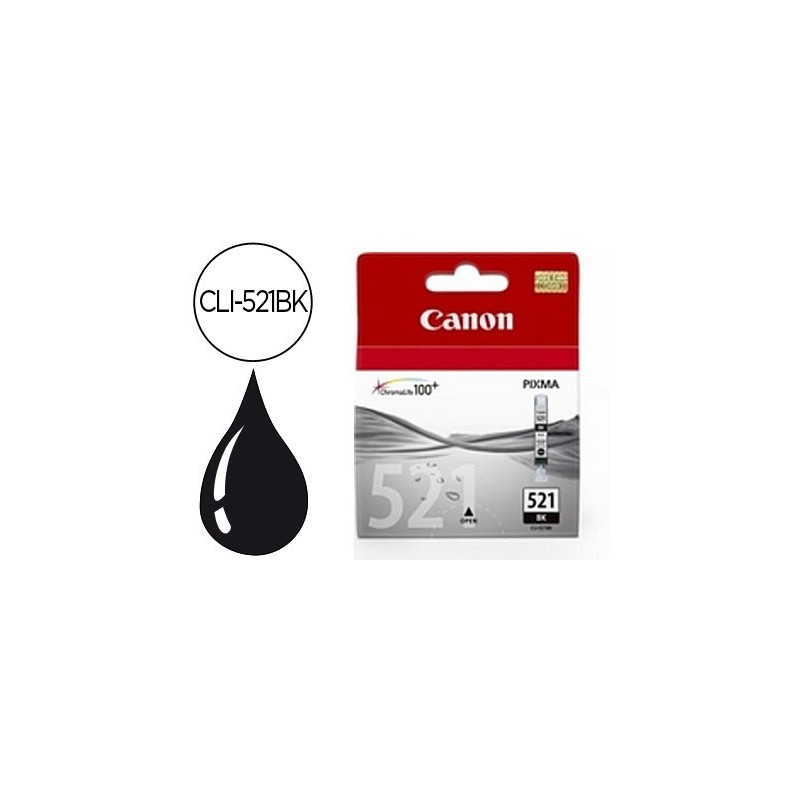 Ink-jet canon cli-521bk negro pixma mp620/630/980 ip3600/4600