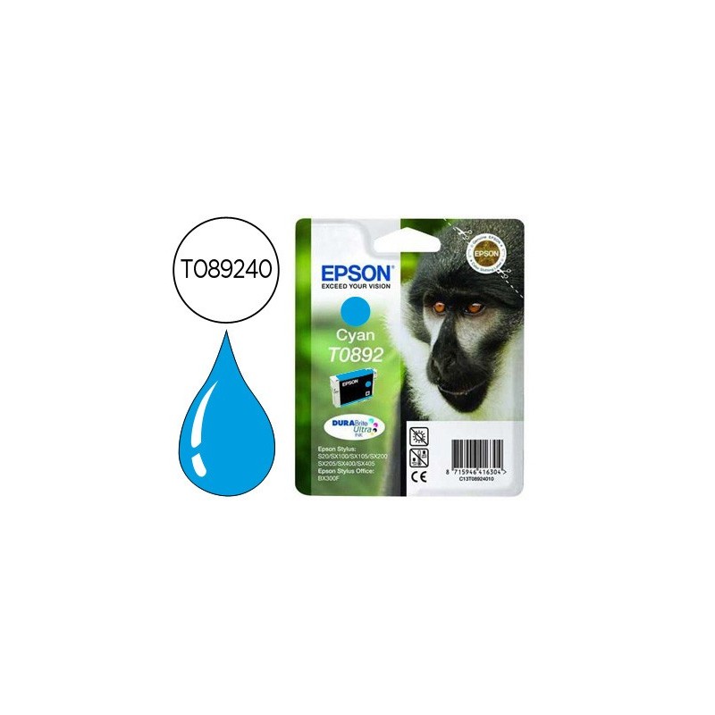 Ink-jet epson t0892 cian stylus s20 / sx-100 / sx-110