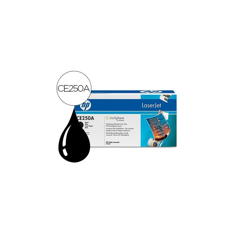 Toner hp laserjet color cp3525 negro 5.000 pag