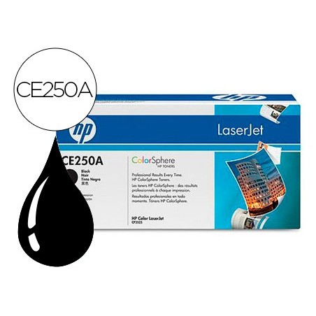 Toner hp laserjet color cp3525 negro 5.000 pag