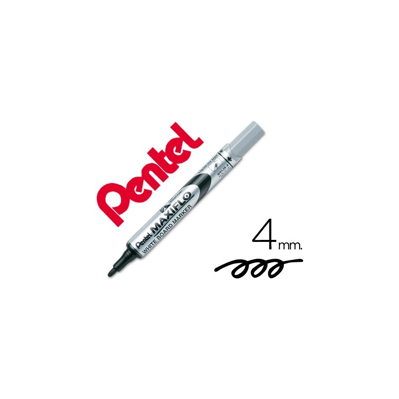 Rotulador maxiflo pentel para pizarra blanca color negro