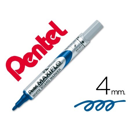 Rotulador maxiflo pentel para pizarra blanca color azul