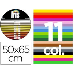 Cartulina guarro 50x65 contenido \b\ 25 hojas x 11 colores 185grs