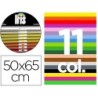 Cartulina guarro 50x65 contenido \b\ 25 hojas x 11 colores 185grs