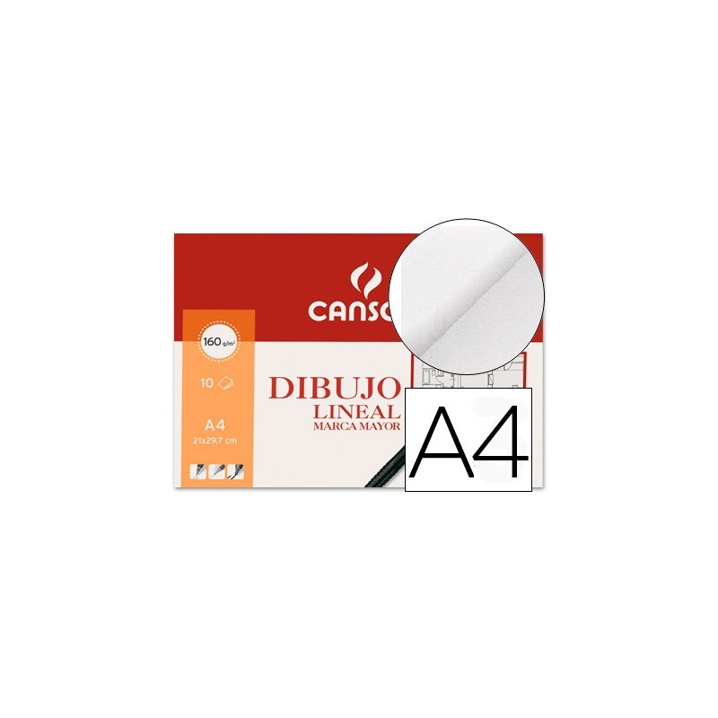 Papel dibujo marca mayor 160gr din a4 minipack de 10 hojas