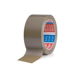 Cinta adhesiva tesa pvc color marron 66 mt x 50 mm para embalaje