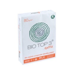 Papel fotocopiadora biotop 80g extra ecologico din a4 paquete de 500 hojas