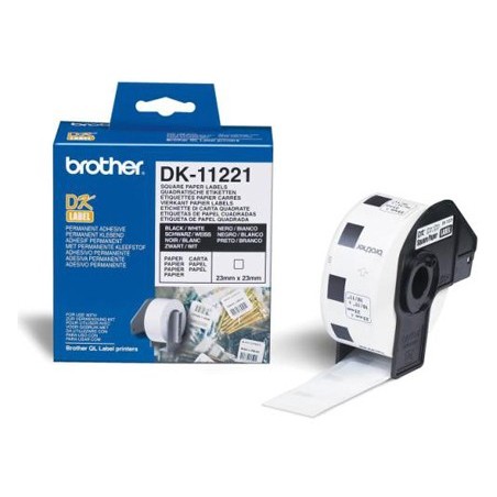 Etiqueta brother dk11221 23x23 mm 1000 etq para impresoras ql