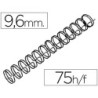 Espiral wire 3:1 9,6 mm n.6 negro capacidad 75 hojas caja de 100 unidades