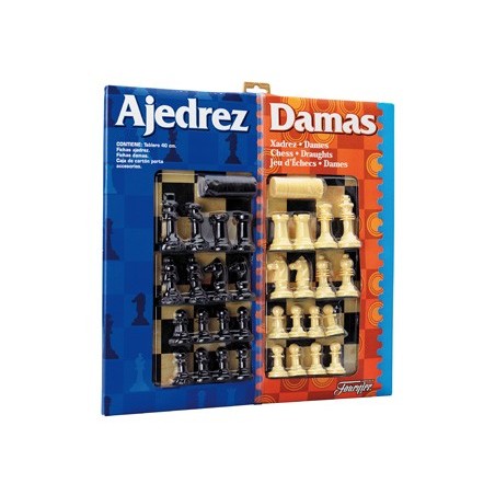 Ajedrez con damas tablero grande 41x40x4,6 cm