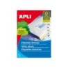 Etiqueta adhesiva apli 1276 tamaño 70x42,4 mm para fotocopiadora laser ink-jet caja con 100 hojas din a4